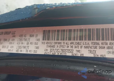 2011 Ram Ram 2500 Slt from USA, damaged, VIN 3D7UT2CL7BG572522